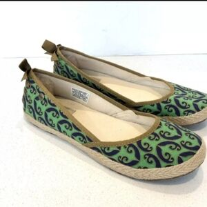 UGG Green and Tan Espadrille Shoes